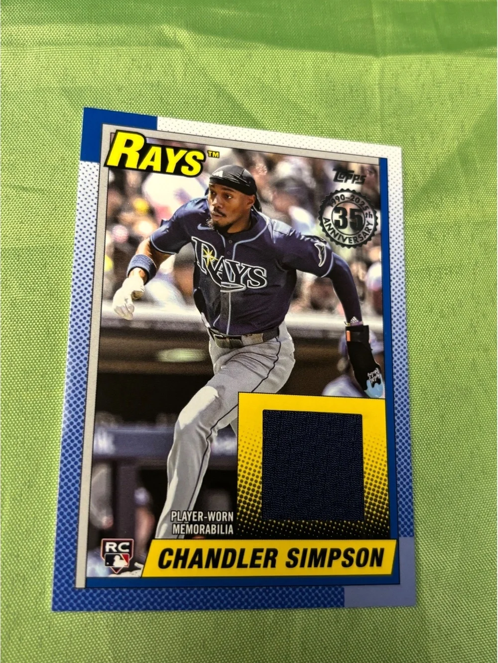 1990 Topps Baseball Relic Card Chandler Simpson Tampa Bay